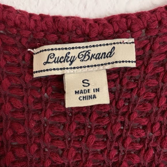 Lucky Brand Burgundy Sleeveless Knit Sweater - Picture 3 of 7
